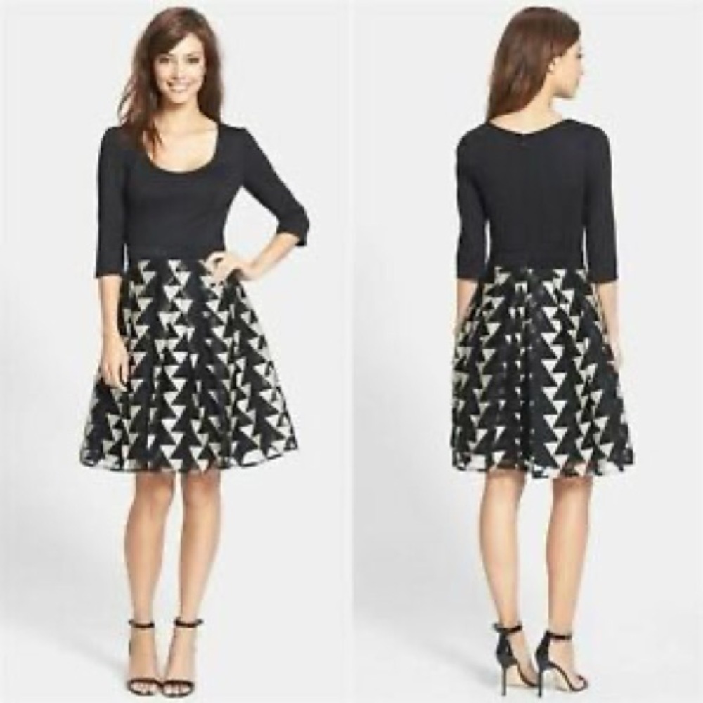 Tracy Reese Dress stretch fit and flare mature modern retro 2010s Twee